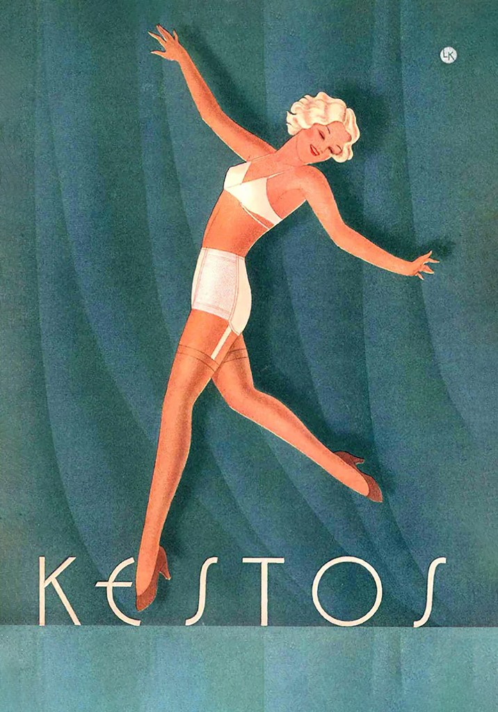 'When Dancing Wear a Kestos' — Art Deco era illustration